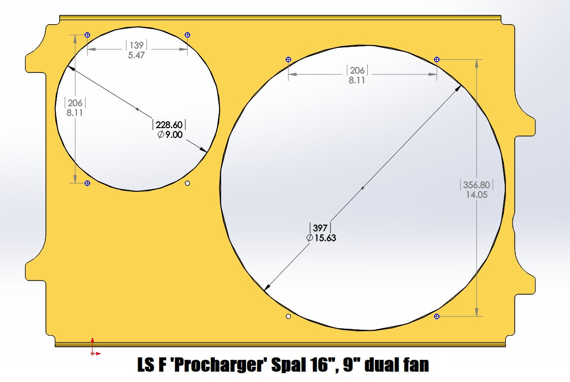 'Procharger' LS F-Body E-fan Shroud